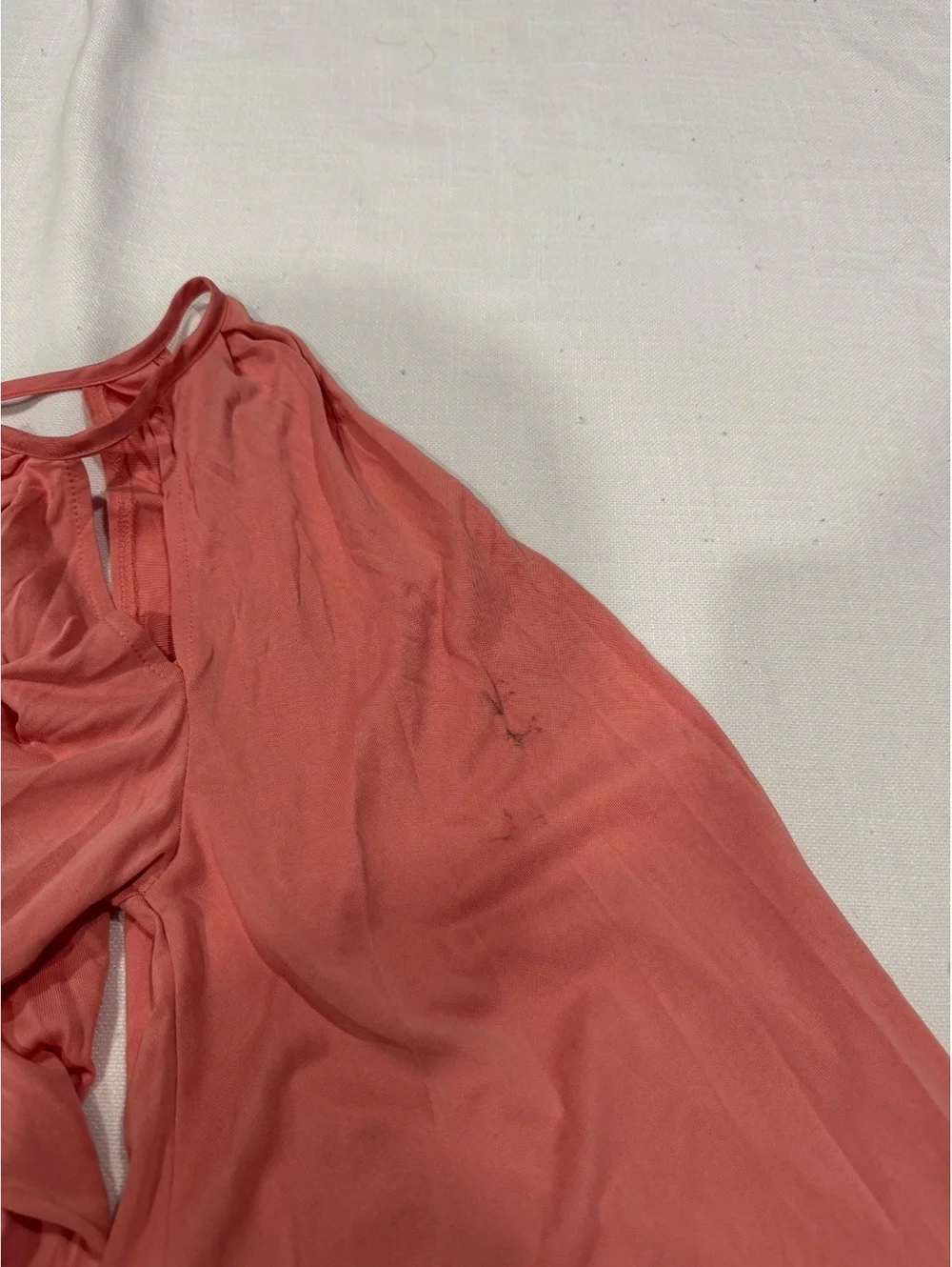 Free People High Road Coral Pink Bell Sleeve Mini Dress Small